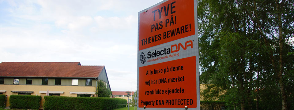dna mærkningskilt mod tyveri