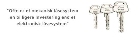 mekanisk låsesystem fordele