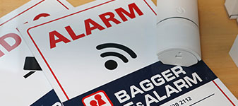 tyvier alarm klistermaerker